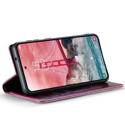 Samsung Galaxy A55 5G (SM-A556) CaseMe Leather Solid Flip Case Book - Burgundy | Priedai.lt