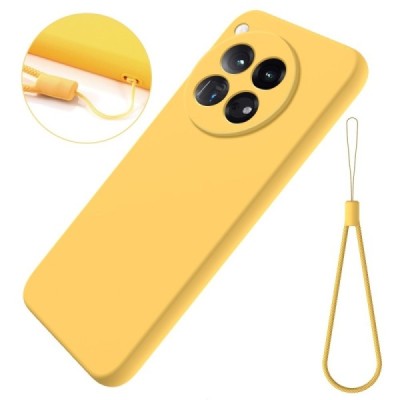 Oneplus 12R / Ace 3 Shell hard liquid silicone (TPU) case yellow - cover | Priedai.lt