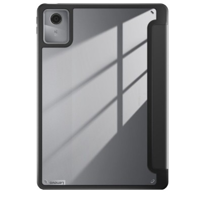 Lenovo Tab M11 (Xiaoxin Pad 11 2024) „Deluxe“ flip-up black leather case - booklet | Priedai.lt