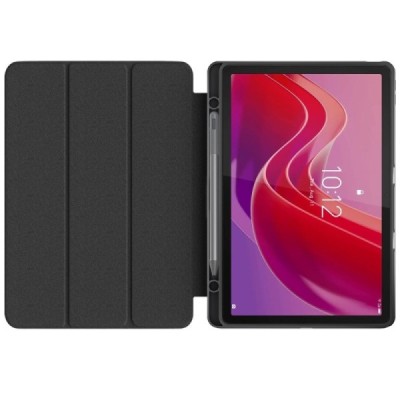 Lenovo Tab M11 (Xiaoxin Pad 11 2024) „Deluxe“ flip-up black leather case - booklet | Priedai.lt