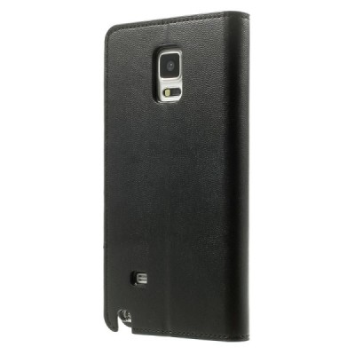 Mercury Sonata atverčiamas Samsung Galaxy Note 4 (N910) juodas odinis dėklas - piniginė / Priedai.lt
