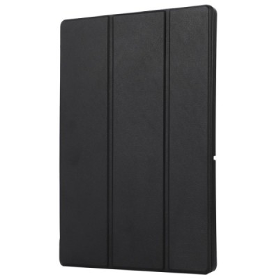 Samsung Galaxy Tab A9+ flip-up black leather case - notebook with a place for the pen | Priedai.lt