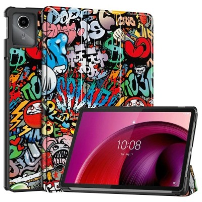 Lenovo Tab M11 (TB330FU) flip Street Art color case - booklet | Priedai.lt