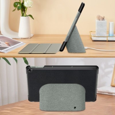 Google Pixel Tablet solid flip black leather case - booklet (foldable) | Priedai.lt