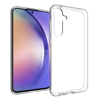 Samsung Galaxy A55 5G (SM-A556) hard silicone (TPU) clear, transparent case - cover | Priedai.lt