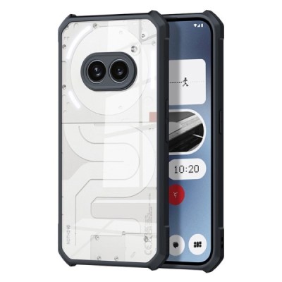 Nothing Phone 2a (2a Plus) „XUNDD“ transparent black bordered hard silicone TPU acrylic case - back | Priedai.lt