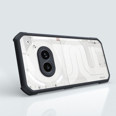 Nothing Phone 2a (2a Plus) „XUNDD“ transparent black bordered hard silicone TPU acrylic case - back | Priedai.lt