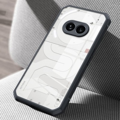 Nothing Phone 2a (2a Plus) „XUNDD“ transparent black bordered hard silicone TPU acrylic case - back | Priedai.lt