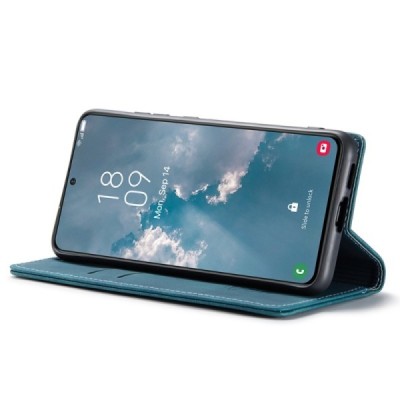 Samsung Galaxy S24+ (SM-S926) CaseMe Retro Solid Flip Case Book - Green | Priedai.lt