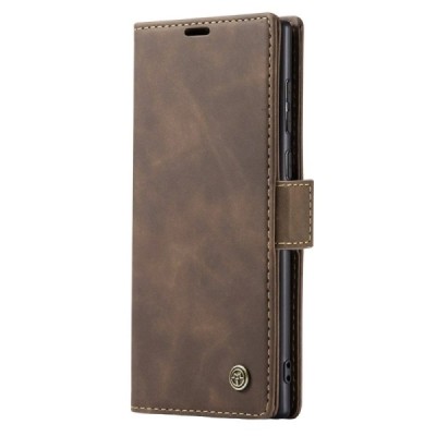 Samsung Galaxy S24 Ultra (SM-S928) CaseMe Retro Solid Flip Case Book - brown | Priedai.lt