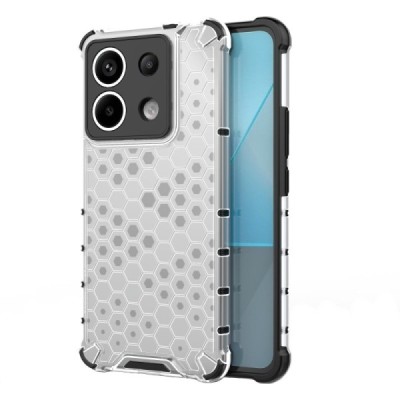 Honeycomb enhanced protection Xiaomi Redmi Note 13 Pro 5G (Poco X6 5G) transparent hard silicone (TPU) and plastic case | Prieda