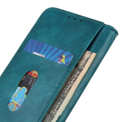OnePlus 12R (Ace 3) green leather flip case - booklet with magnet | Priedai.lt
