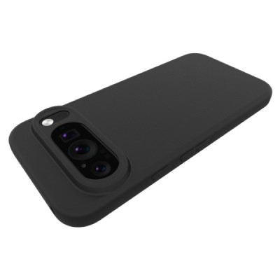 Google Pixel 9 (Pixel 9 Pro) hard silicone (TPU) black case - cover | Priedai.lt
