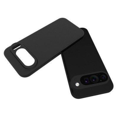 Google Pixel 9 (Pixel 9 Pro) hard silicone (TPU) black case - cover | Priedai.lt