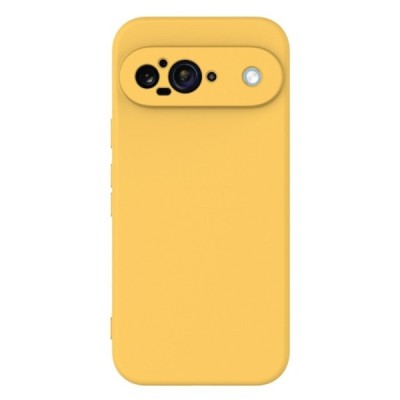 Google Pixel 9 Shell hard liquid silicone (TPU) case yellow - cover | Priedai.lt