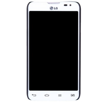 Nillkin Frosted Shield LG L70 D320 juodas plastikinis dėklas + apsauginė ekrano plėvelė / Priedai.lt