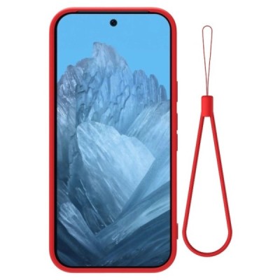 Google Pixel 9 Pro XL Shell hard liquid silicone (TPU) case red - cover | Priedai.lt