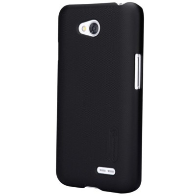 Nillkin Frosted Shield LG L70 D320 juodas plastikinis dėklas + apsauginė ekrano plėvelė / Priedai.lt
