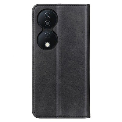 Huawei Honor X7b (Honor 90 Smart) „Split“ black leather flip case - booklet | Priedai.lt