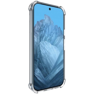 Google Pixel 9 Pro XL Imak reinforced protection hard silicone TPU transparent case - back | Priedai.lt