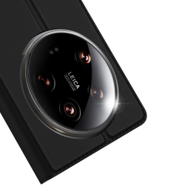 Xiaomi 14 Ultra "Dux Ducis" Skin Flip Book Case - black | Priedai.lt