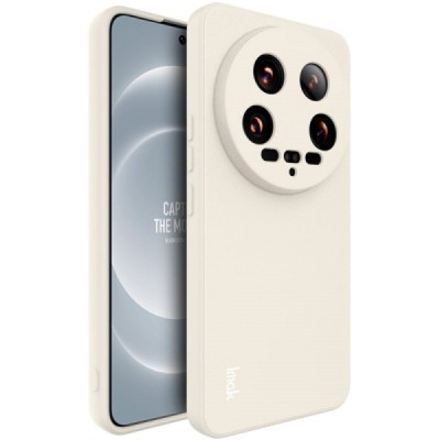 Xiaomi 14 Ultra „Imak“ hard silicone TPU sand color case - back | Priedai.lt