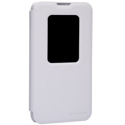 LG L70 D320 baltas odinis atverčiamas Nillkin Sparkle dėklas / Priedai.lt