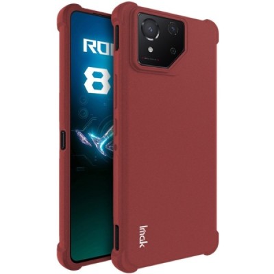 Asus Rog Phone 8 (8 Pro) Imak reinforced protection hard silicone TPU burgundy case - back | Priedai.lt