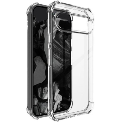 Google Pixel 9 (9 Pro) Imak reinforced protection hard silicone TPU transparent case - back | Priedai.lt