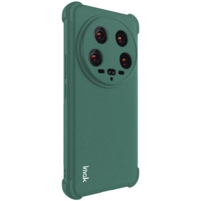 Xiaomi 14 Ultra Imak reinforced protection hard silicone TPU green case - back | Priedai.lt
