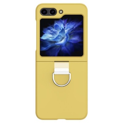 Samsung Galaxy Flip7 FE / Flip6 „Ring“ plastic yellow case - back | Priedai.lt