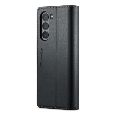 Samsung Galaxy Fold6 5G (SM-F956B) „CaseMe“ Leather solid flip black leather case - booklet | Priedai.lt
