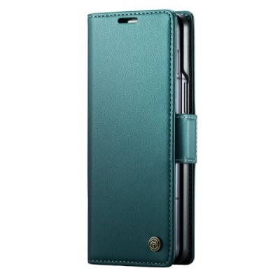 Samsung Galaxy Fold6 5G (SM-F956B) „CaseMe“ Leather solid flip green leather case - booklet | Priedai.lt