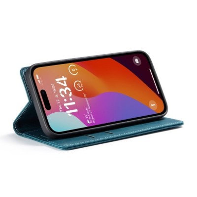 Apple iPhone 16 Pro CaseMe Retro Solid Flip Case Book - Green | Priedai.lt