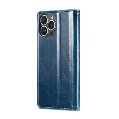 Apple iPhone 16 Pro CaseMe Leather Solid Flip Case Book - Blue | Priedai.lt