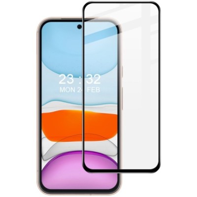 Google Pixel 8A "Imak" Tempered Glass reinforced protection black full coverage protective screen glass 0.2 mm | Priedai.lt