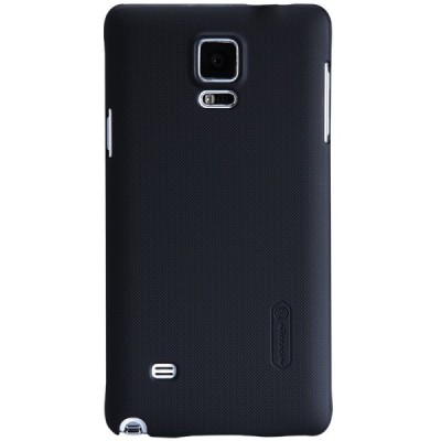 Nillkin Frosted Shield Samsung Galaxy Note 4 (N910) juodas plastikinis dėklas + apsauginė ekrano plėvelė / Priedai.lt