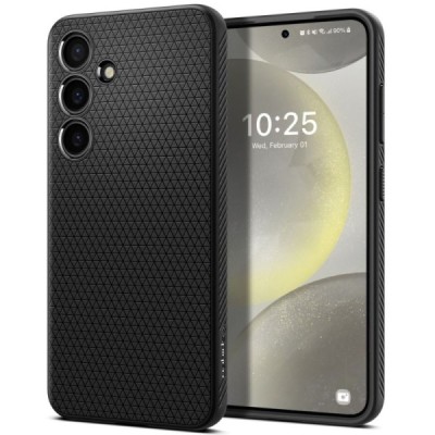 "Spigen" Liquid Air Samsung Galaxy S24 Black Hard Silicone Case Cover - Back | Priedai.lt