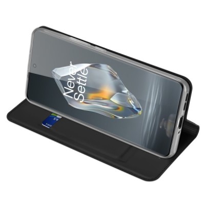 OnePlus 12R (Ace 3) "Dux Ducis" Skin Flip Book Case Cover - black | Priedai.lt