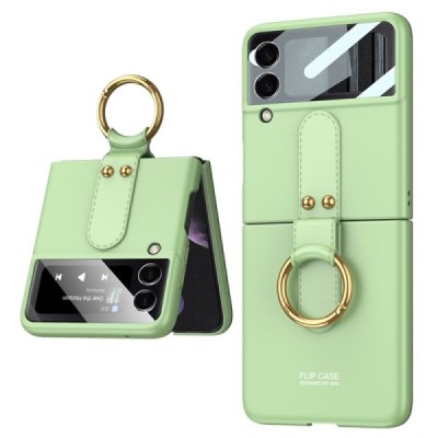 Samsung Galaxy Z Flip4 (F721) "GKK" Ring plastic green case cover - back | Priedai.lt