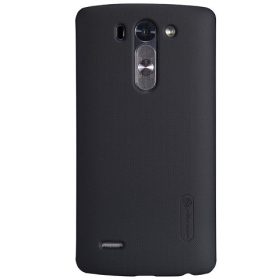 Nillkin Frosted Shield LG G3 S juodas plastikinis dėklas + apsauginė ekrano plėvelė / Priedai.lt