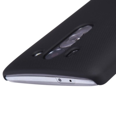 Nillkin Frosted Shield LG G3 S juodas plastikinis dėklas + apsauginė ekrano plėvelė / Priedai.lt
