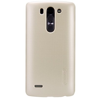 Nillkin Frosted Shield LG G3 S auksinis plastikinis dėklas + apsauginė ekrano plėvelė / Priedai.lt
