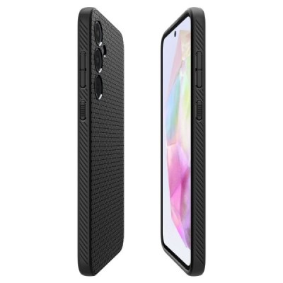 "Spigen" Liquid Air Samsung Galaxy A35 Black Hard Silicone Case Cover - Back | Priedai.lt