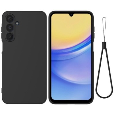 Samsung Galaxy A16 "Shell" hard liquid silicone (TPU) case black - cover | Priedai.lt