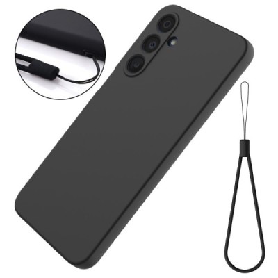 Samsung Galaxy A16 "Shell" hard liquid silicone (TPU) case black - cover | Priedai.lt
