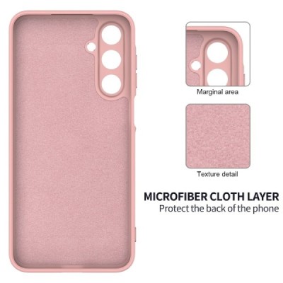Samsung Galaxy A16 "Shell" hard liquid silicone (TPU) case pink - cover | Priedai.lt