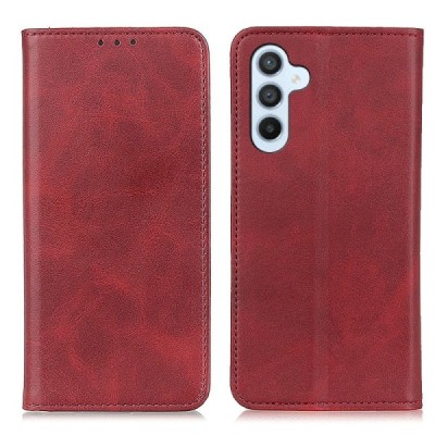 Samsung Galaxy A16 "Split" red leather flip case - book | Priedai.lt