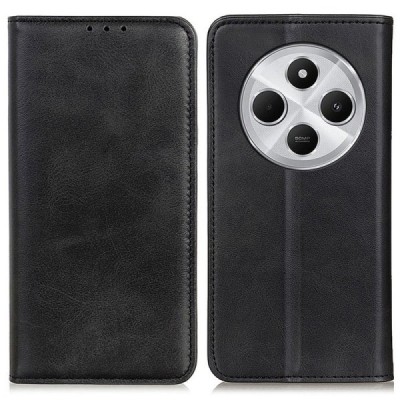 Redmi 14C 4G / 14R 5G / A4 5G / Poco C75 4G "Split" black leather flip case - book | Priedai.lt