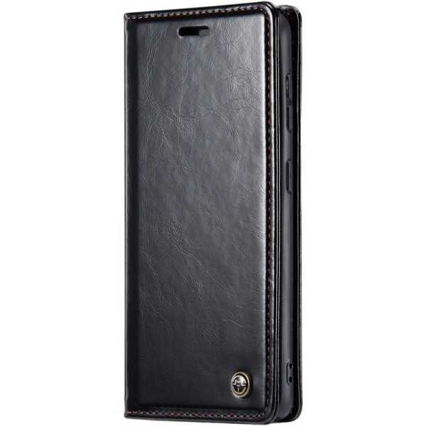 "CaseMe" Leather Solid Flip Case - Black (Galaxy A35)